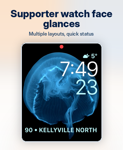 Apple Watch showing a ParkRide Planner parking glance